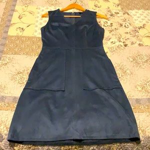 Stretchy suede beautiful blue dress